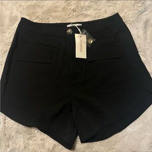 NWT RIHOAS Women's Business Casual Black Dress Shorts- Medium